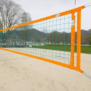 Knotenloses Beachvolleyballnetz grün-orange